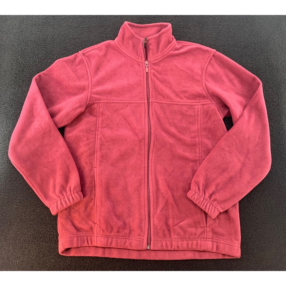 Harriton Youth Red Fleece Zip Up Jacket Size‎ L G 14 16